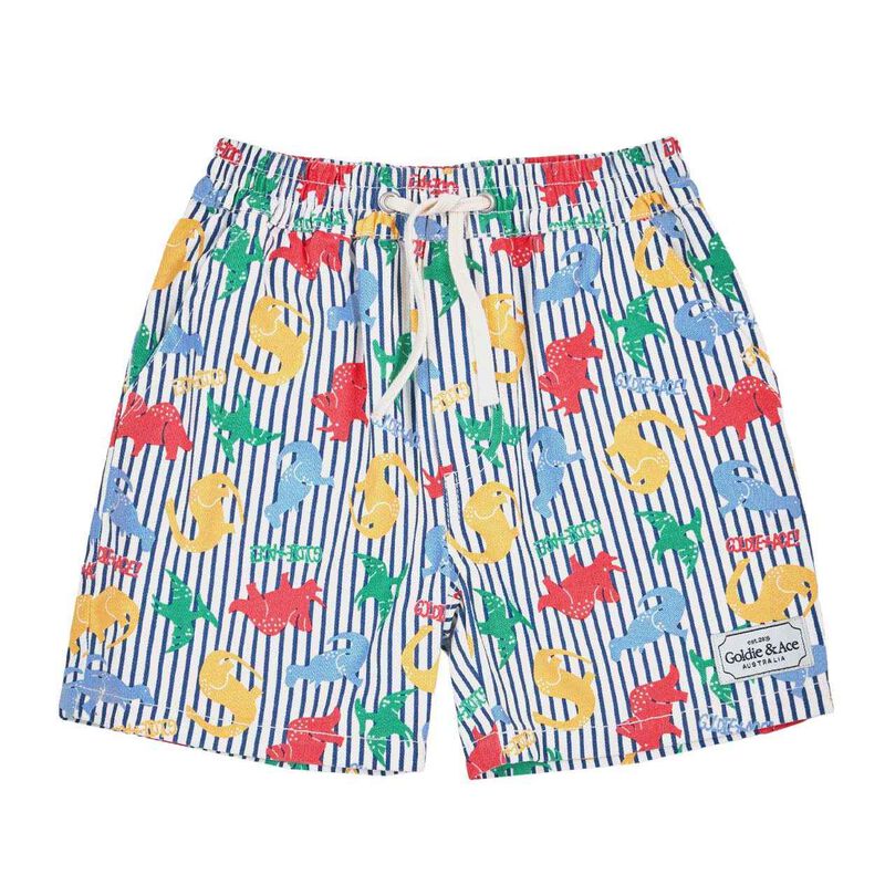 Goldie + Ace Dino Print Classic Shorts 6M-2Y image number 0